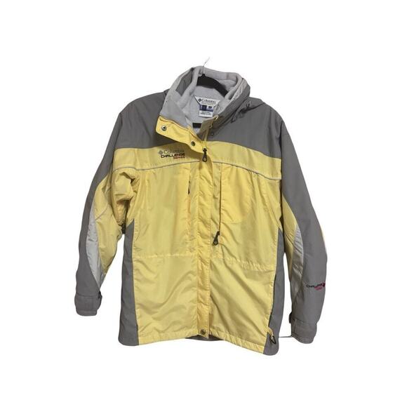 Columbia Women's 3in1 Winter Coat Size Medium Yellow/Gray Challenge Series Cozy - Picture 1 of 7